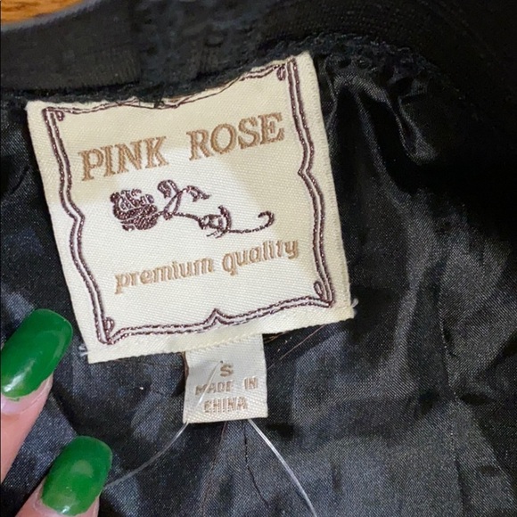 NWT Pink Rose black sequins zipper skirt - Picture 3 of 5